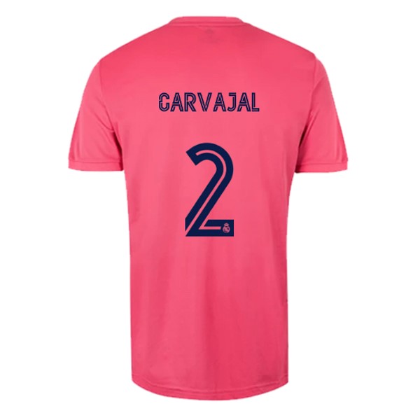 Camiseta Real Madrid Segunda equipo NO.2 Carvajal 2020-2021 Rosa